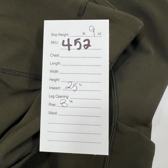 Lululemon Speed Up Tight 25" Inseam Olive Green Size 4 - Picture 7 of 7
